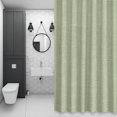 thumbnail image 6 of Vintage Linen 60x72 Inches Waterproof Shower Curtain, Pastoral Sage Green Linen Texture Farmhouse Bath Curtain Set with 12 Hooks Washable Shower Curtains for Bathroom Bathtub Decor, 6 of 9