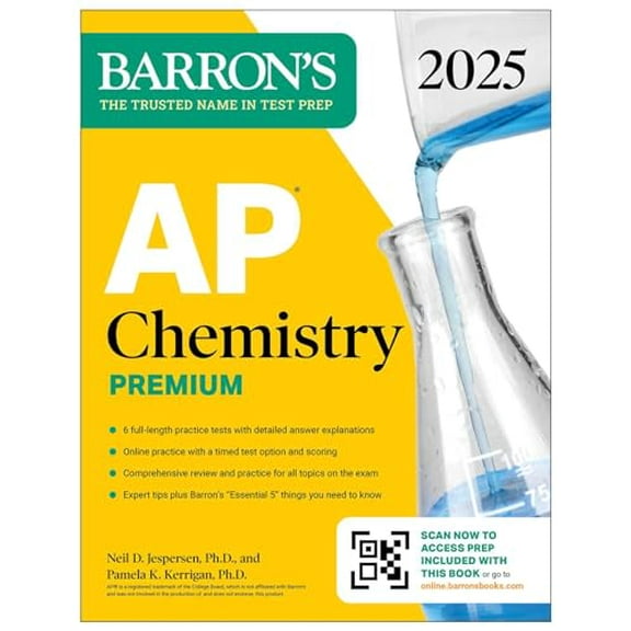 Pre-Owned AP Chemistry Premium, 2025: Prep Book with 6 Practice Tests   Comprehensive Review   Online Practice (Paperback) 1506291791 9781506291796