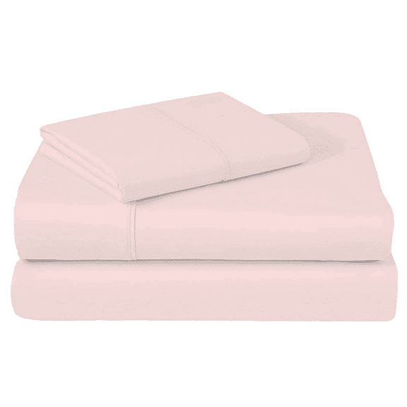 Queen Sheets Set-3 PC Iconic Collection Bedding-Hotel Luxury，Extra Soft，Cooling Bed Sheets-Wrinkle，Fade，Stain Resistant（Queen，Blush Pink)
