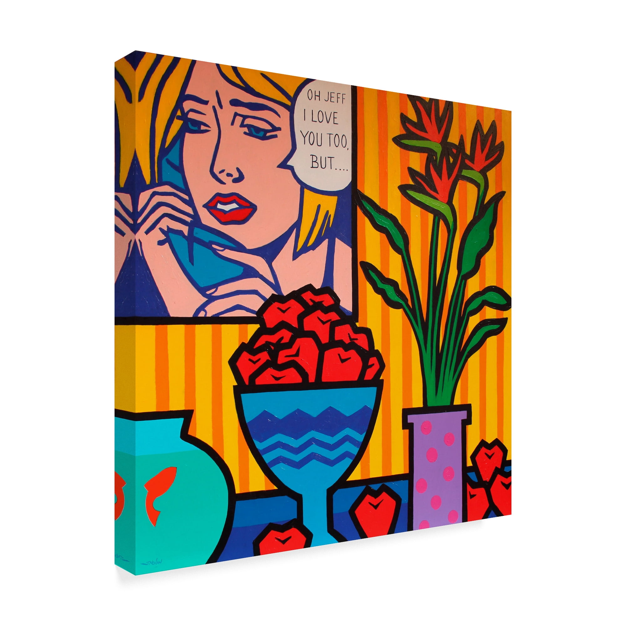 Trademark Fine Art 'Homage to Lichtenstein and Wesselmann' Canvas Art by John Nolan
