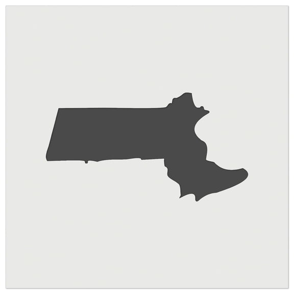 Massachusetts State Silhouette DIY Cookie Wall Craft Stencil - 7.0 Inch