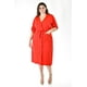 thumbnail image 5 of Vestido camisero de lino Roman Fashion /Tallas Extras, 2391 (Rojo) rojo 42, 5 of 7