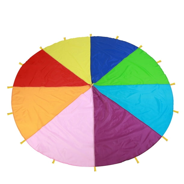 Paracaídas de ejercicio para niños, paracaídas de juego multicolor para juegos al aire libre, paracaídas para niños, estética elegante