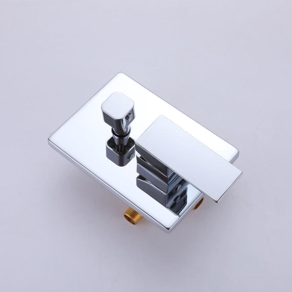 Kepooman 12" Shower Fixtures with Rough-in Valve, 3 Function Temperature Control Complete Shower System for Home