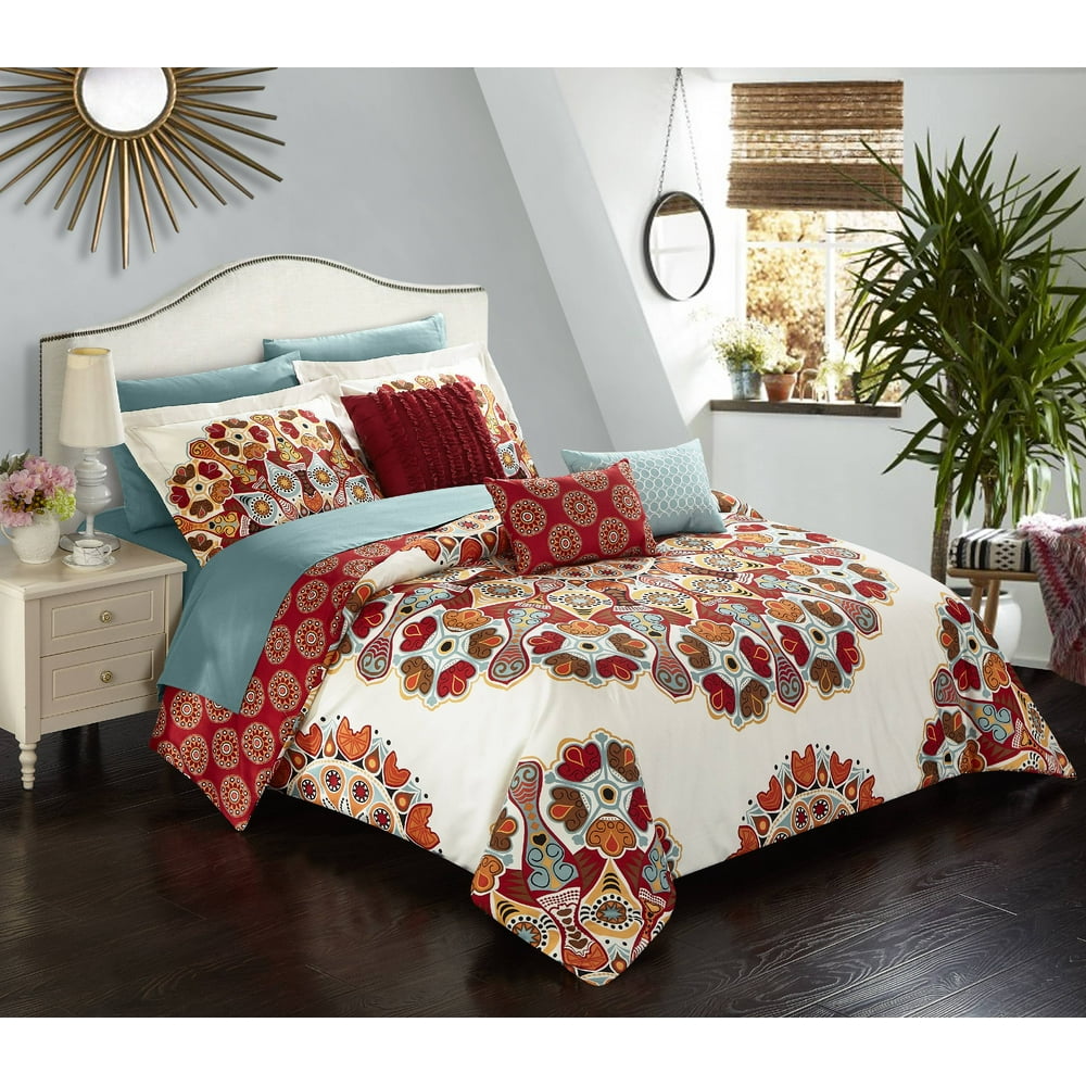 Chic Home Salisbury 10 Piece Comforter Set Large Scale Paisley Print