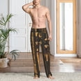 thumbnail image 2 of Fuzoiu Ancient Egyptian Hieroglyph Print Men's Pajama Pants,Lounge Pants for Men,Lounge PJ Bottoms,Sleepwear Pants with Drawstring Pockets-Medium, 2 of 6