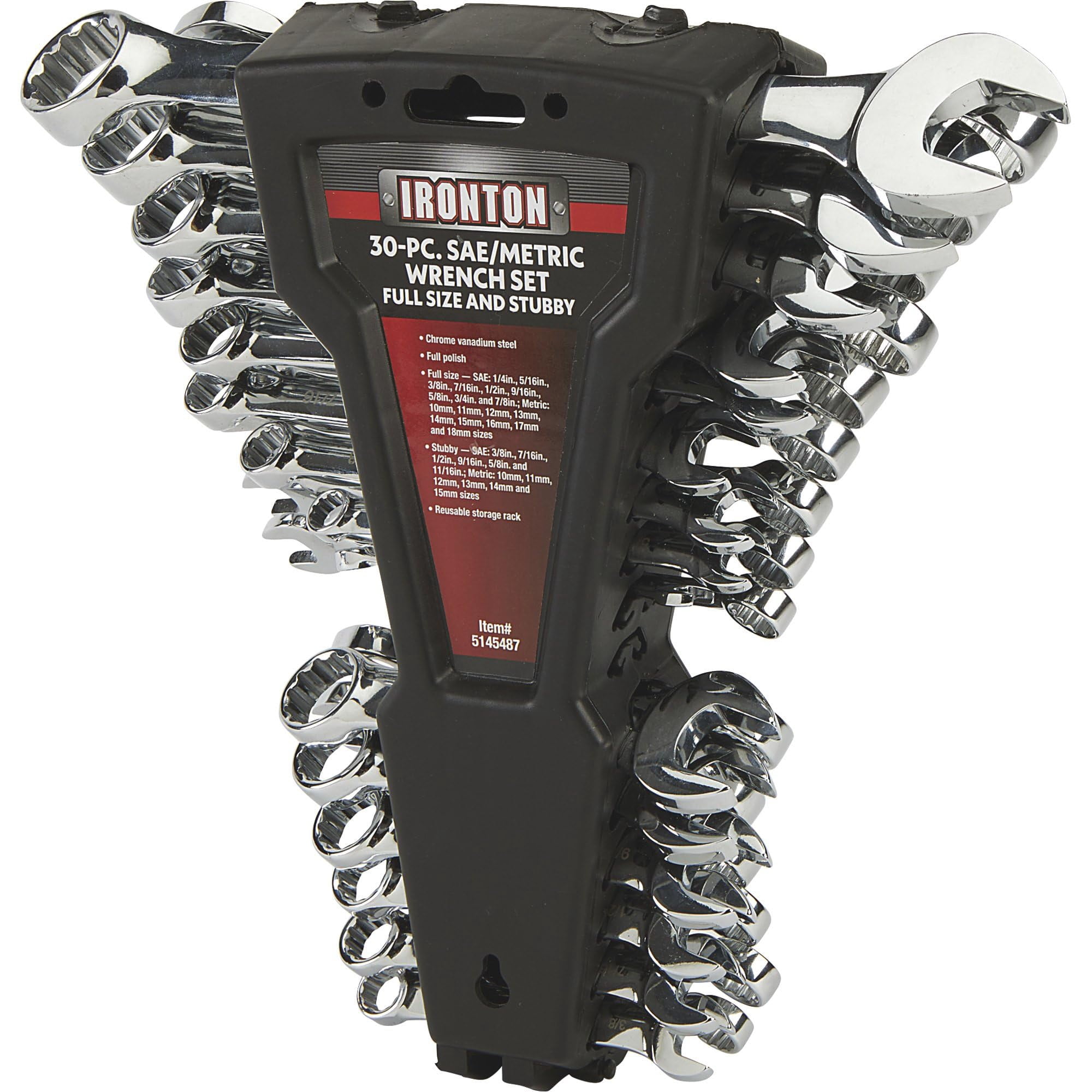 Ironton 30-Pc. SAE/Metric Wrench Set, Model# 38175A