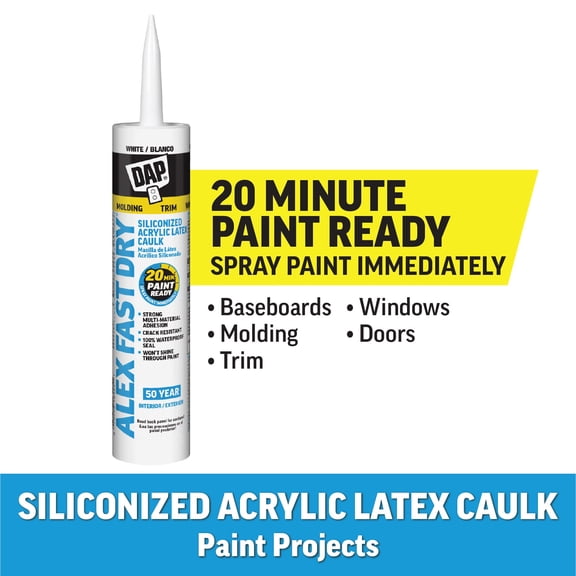 ALEX FAST DRY Caulk, White, Contractor Pack