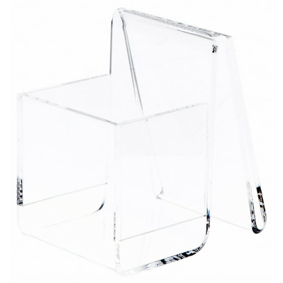 Plymor Clear Acrylic Deluxe Business Card Holder & Display (Vertical), 2.375" W x 3.5" D x 3.5" H