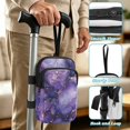 thumbnail image 5 of COEQINE Crutch Bag with Zipper for Forearm Crutch Purple Gold Marble Elbow Crutch Organizer, Broken Leg Crutch Bag, Lightweight, with Multiple Pockets, for Men Women, 5 of 7