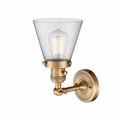 thumbnail image 2 of 203SW-BB-G64 Innovations Lighting Cone - 1 Light Wall Sconce In Industrial Style-10 Inches Tall and 6.25 Inches Wide-Brushed Brass Finish-Seedy Glass, 2 of 2