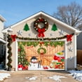 thumbnail image 4 of Christmas Decorations Christmas Garage Door Cover 7 X 9 Ft Wood Texture Board Door Cover Large Xmas Tree Snowman Yard Sign for Winter Indoor Outdoor Home Party D Ecor, Christmas Decor, 4 of 5