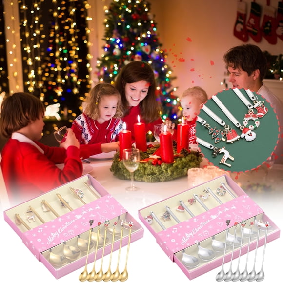 Liquidación de Rebajas de Hoy 6 Cucharas y Tenedores En Navidad onlyliua