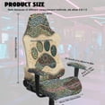 thumbnail image 2 of SCRAWLGOD Bohemian Mandala Paw Beige Cyan 4 Pieces Gaming Chair Slipcover with Armrest Covers Stretch Rotating Gaming Chair Protector Office Desk Chair Cover Cat Scratch Proof, 2 of 7