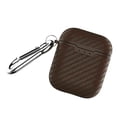 thumbnail image 3 of Estuche para auriculares Reemplazo del protector de silicona para auriculares Bluetooth de fibra de carbono para Airpods 1/2, marrón Inevent EL001778-03, 3 of 7