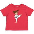 thumbnail image 3 of Inktastic Cute Girl, Brown Hair, Karate Pose, Black Belt Girls Baby T-Shirt, 3 of 5