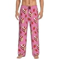 thumbnail image 2 of Goofa Strawberry Cake Printed Soft Pajama Pants for Men, Wide Leg Comfy Casual Lounge Yoga Pants-Medium, 2 of 9