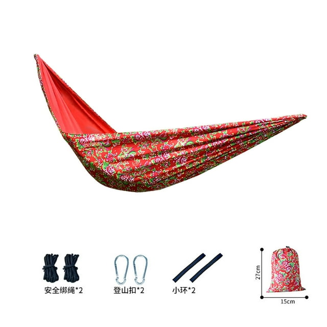 Hamaca para acampar, hamaca doble impermeable para patio trasero, , viaje, playa Rojo