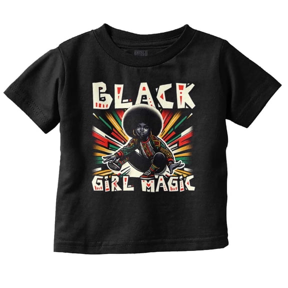 Cute Motivational Black Girl Magic Youth T Shirt Tee Girls Infant Toddler Brisco Brands 6M