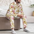 thumbnail image 7 of Naloa Sunflowers Men’s Pajamas Set - Long Sleeve Button Down Sleep Shirt and Pajama Bottoms Sleepwear Set-X-Large, 7 of 7