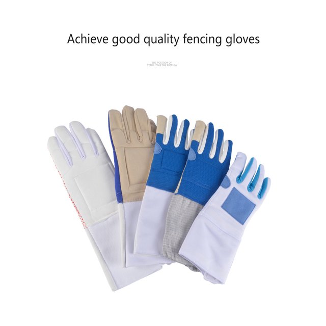Gant d'Escrime Portable Réutilisable Coloré Protection Adultes Enfants Léger Durable Unisexe Coton Doublure Sport Formation Gants Équipement Droite XL