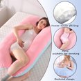 thumbnail image 3 of Almohada para embarazadas, almohada en forma de U desmontable y lavable, cojín grande, almohada de cintura, 3 of 5