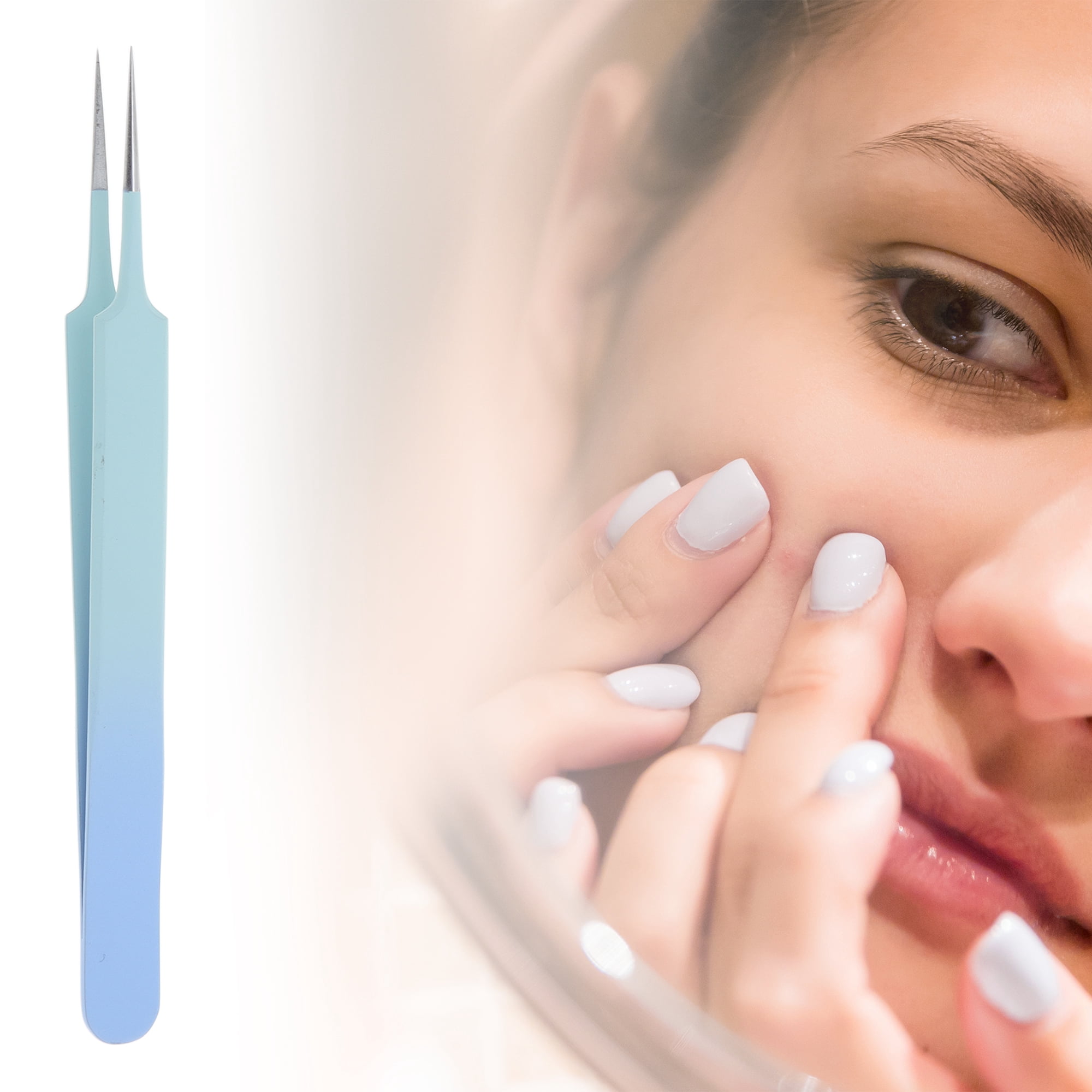 Unique Bargains 1pc Durable Squeeze Pimple Extractor Tool for Clear Skin Blue Green