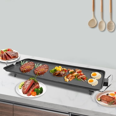 Costway 1350W Electric BBQ Grill – Non-stick, 4 Temp Settings, Portable Outdoor Camping Stove