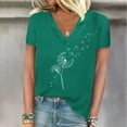 thumbnail image 2 of Birdeem T-Shirt Décontracté à Manches Courtes Col en V Imprimé Mode pour Femmes, 2 of 12