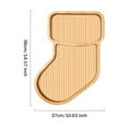 thumbnail image 3 of Sulaicai Christmas Serving Tray, Wooden Christmas Stocking Shaped Serving Platter, Charcuterie Board Serving Dishes for Party Candy Snack Fruit Tray Cheese Board Plate, 10.6 x 14.2 Inch, 3 of 7