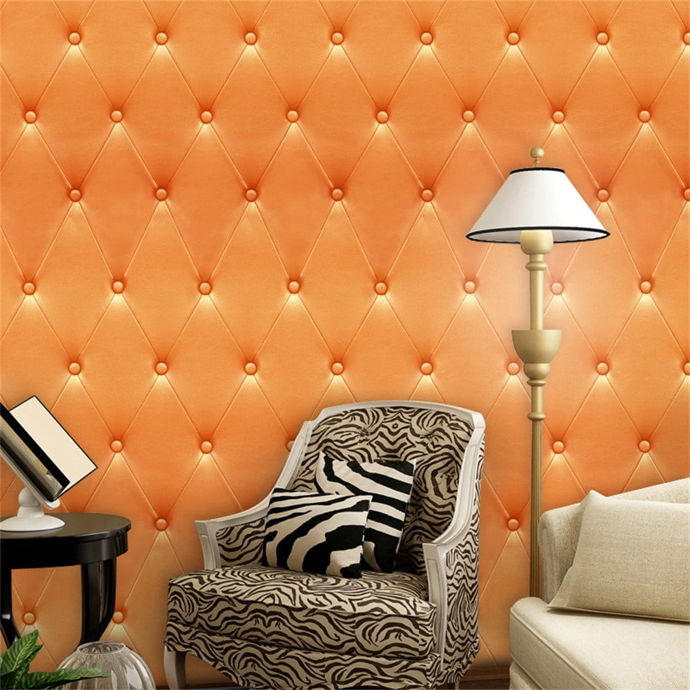 3D Vintage Leather Textured Wallpaper PVC Mural Home Wall Stickers Waterproof 