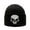 Black / White Skull, variant on Daily Knited Plain Beanie - Stay Warm Stylish Stretchy Soft Beanie Hats for Men and Women, 12 inch, Blaze Orange