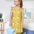 thumbnail image 4 of Balery Ears Of Corn Camisón de princesa para niñas, pijama de algodón con mangas abullonadas, suave y bonito.-X-Large, 4 of 6