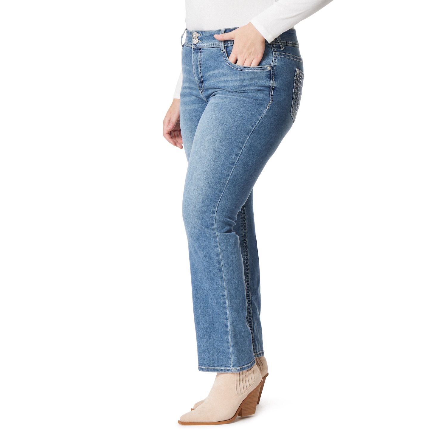 WallFlower Instastretch Legendary Slim Bootcut Jeans Donna – Vestibilità Vita Media Con Cintura – Denim Elasticizzato Performante