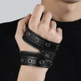 thumbnail image 6 of Gothic Zipper Wristband Wide Jewelry PU Leather Punk Bracelet for Women Men Black, 6 of 7