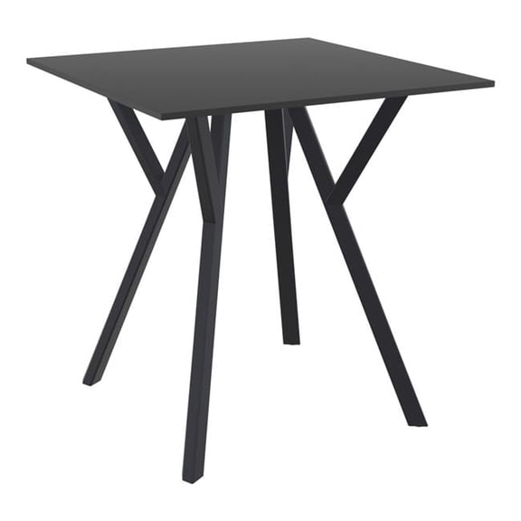 Siesta ISP742-BLA 27.5 in. Max Square Table, Black