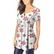 thumbnail image 4 of Pntutb - Camiseta de manga corta para mujer con cuello en V y estampado floral Pntutb Pntutb-543, 4 of 7