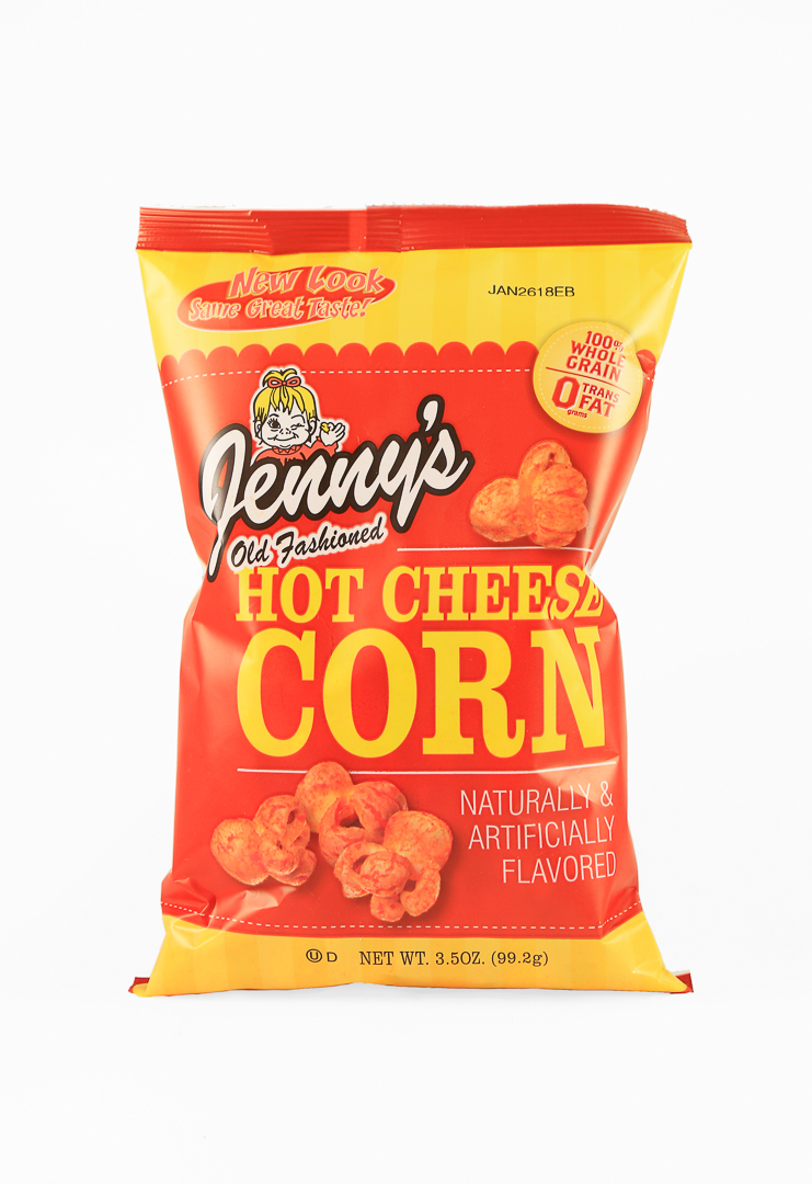 Jenny's Hot Cheese Popcorn 3.5 oz (12Bags)