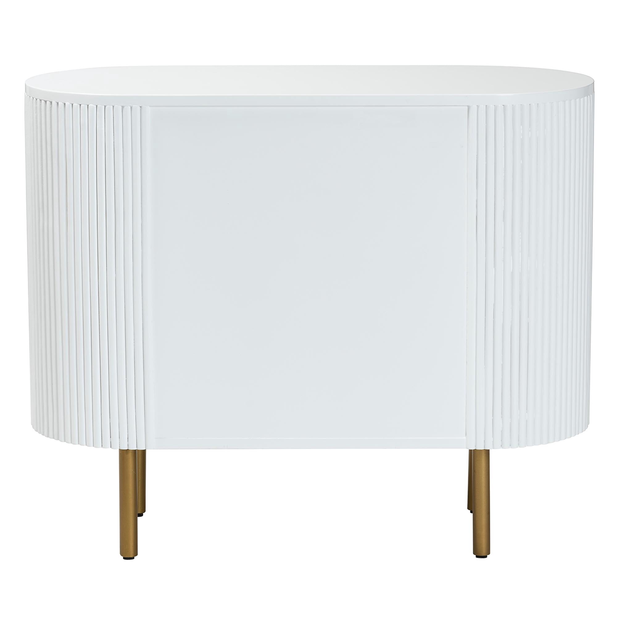 bali & pari Beyla Mid-Century Dresser, 3-Drawer, White