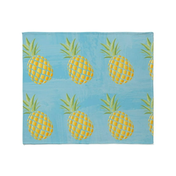 CafePress - Pineapple Pattern Throw Blanket - Soft Fleece Throw Blanket, 50"x60" for All Ages