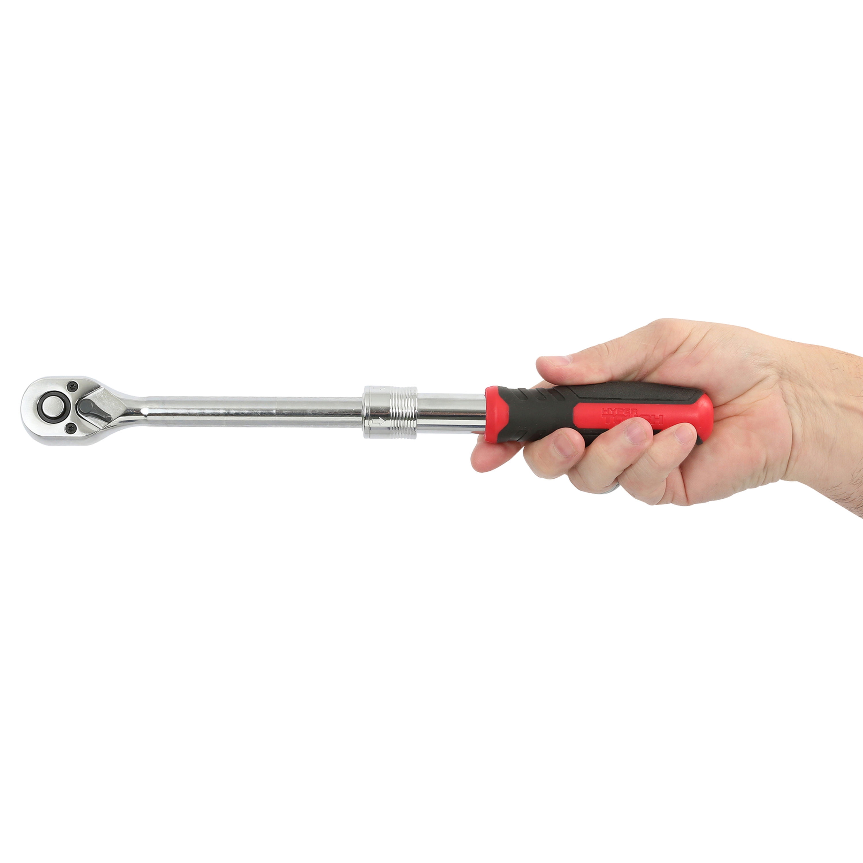 Hyper Tough 3/8-Inch Pear Head Extendable Ratchet, 72 Tooth Ratchet