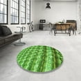 thumbnail image 4 of Ahgly Company Machine Washable Indoor Round Transitional Green Area Rugs, 6' Round, 4 of 7