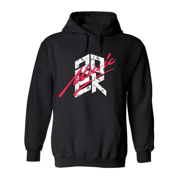 Rock Music Hand Drawn Hoodie Men -Image by Shutterstock, Male XX-Large