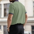 thumbnail image 7 of HAJWOH Polo Shirts for Men Dressy Casual Button Collared Golf T Shirt Classic Solid Color Business Summer Blouses, 7 of 7