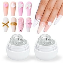 AIMEILI Solid  Extension Nail Gel, 2pcs Clear Nail Extension Gel Solid Sculpture Gel Hard Gel for Nails, Nail Carving Gel, Rhinestones Glue Gel,  Nail DIY Charms Gel , 30ml-001