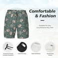 thumbnail image 5 of Haiem Hedgehogs and Flowers Mens Swim Trunks with Compression Liner 2 in 1 Swimming Shorts Stretch Swimwear Quick Dry,Board Shorts-X-Large, 5 of 9