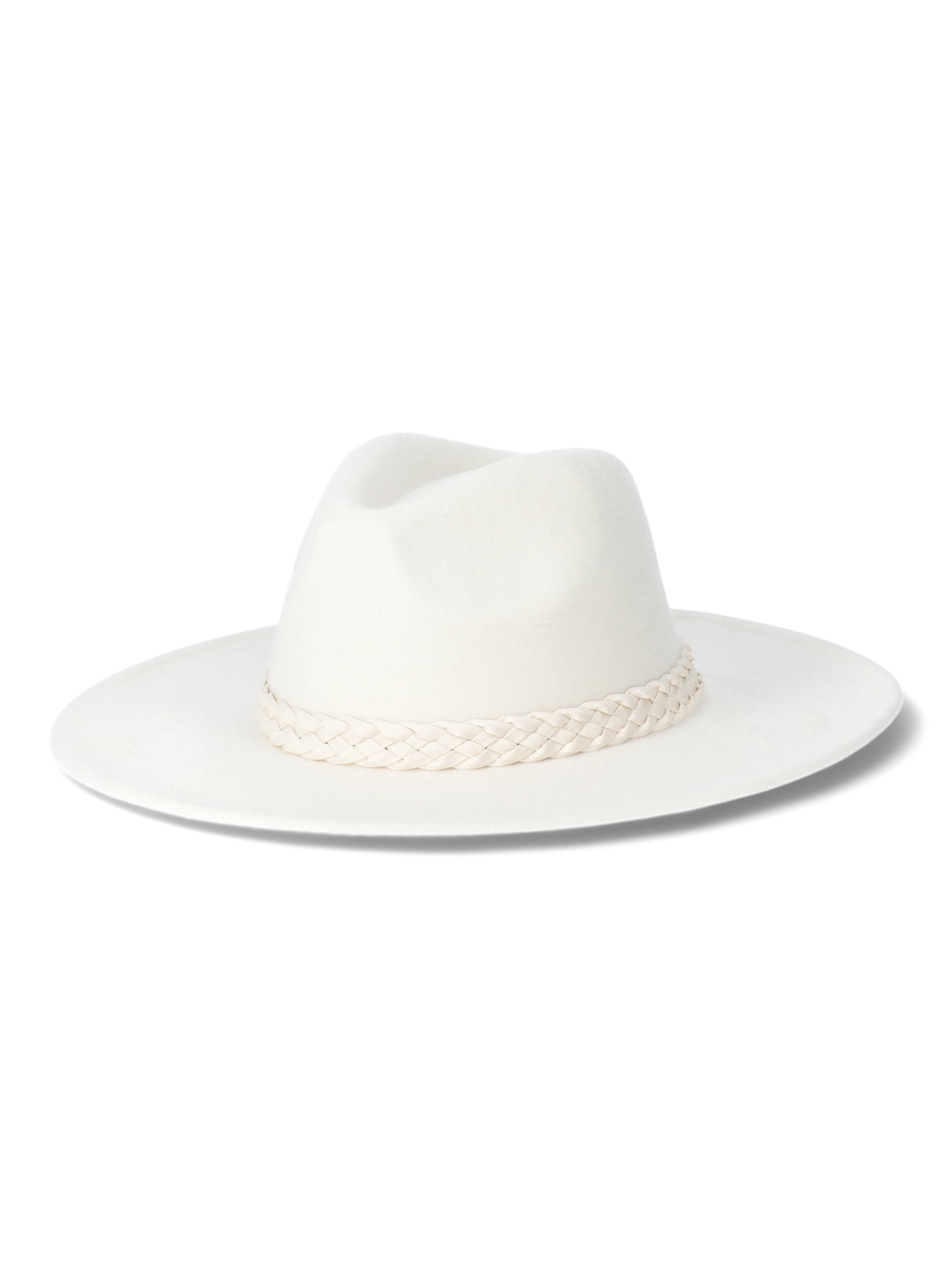 Time and Tru Women's Fedora Hat with Braided Band Trim