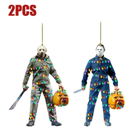 

2PACK Halloween Pendant Horror Character Pendant LED Light Set Flat Pendant