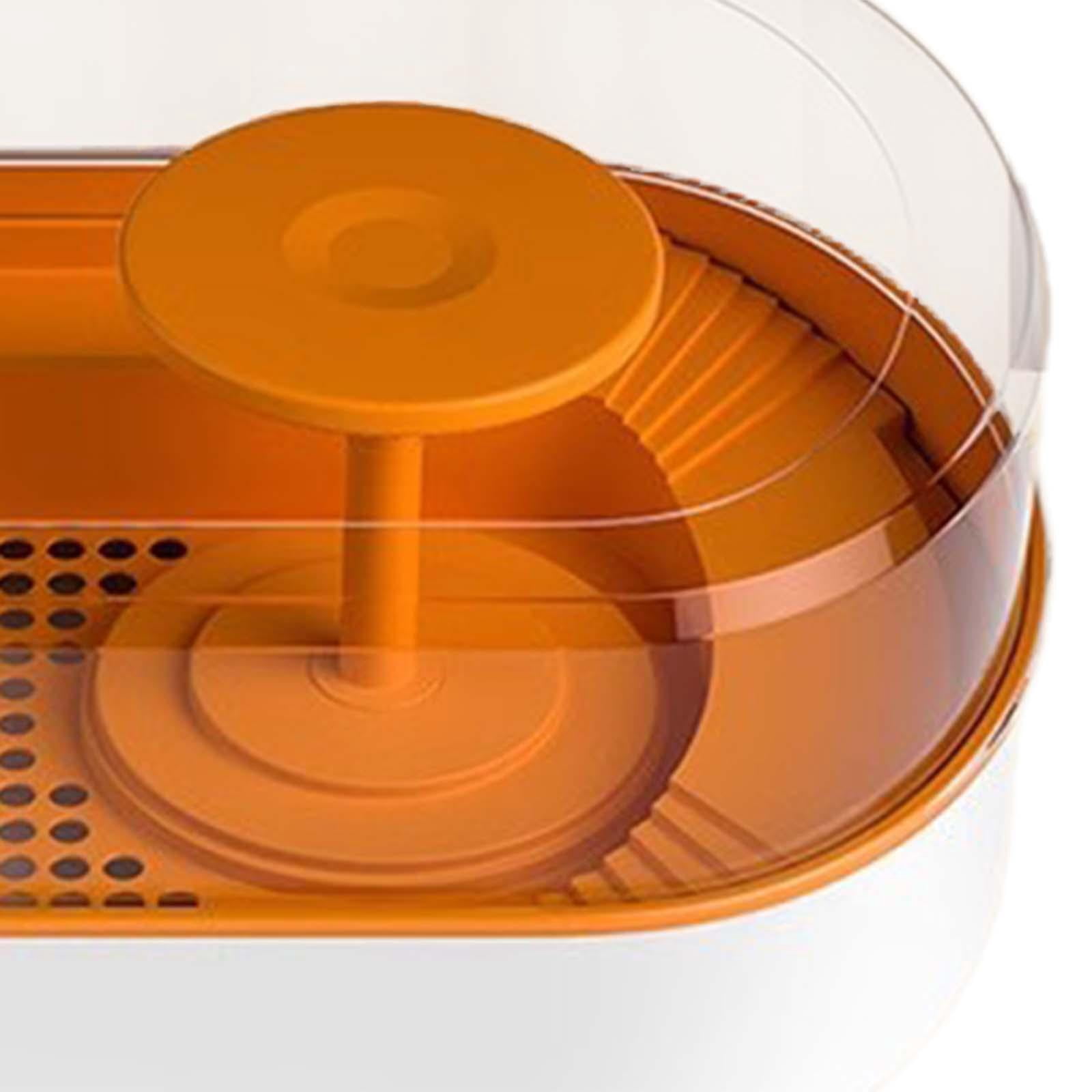 Fzaqwen Reptile Habitats Turtle Tank Terrapin Feeding Box Frog Terrapin Lake Pet Turtle orange