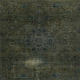thumbnail image 1 of Ahgly Company Machine Washable Indoor Square Abstract Army Green Area Rugs, 3' Square, 1 of 7